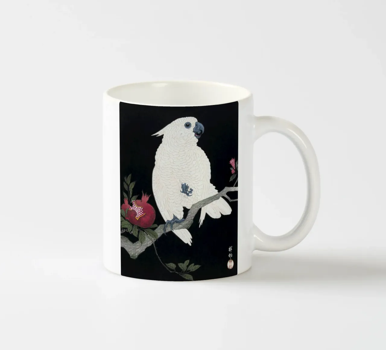 Ohara Koson - Cockatoo and Pomegranate tazza in ceramica da apoloprints
