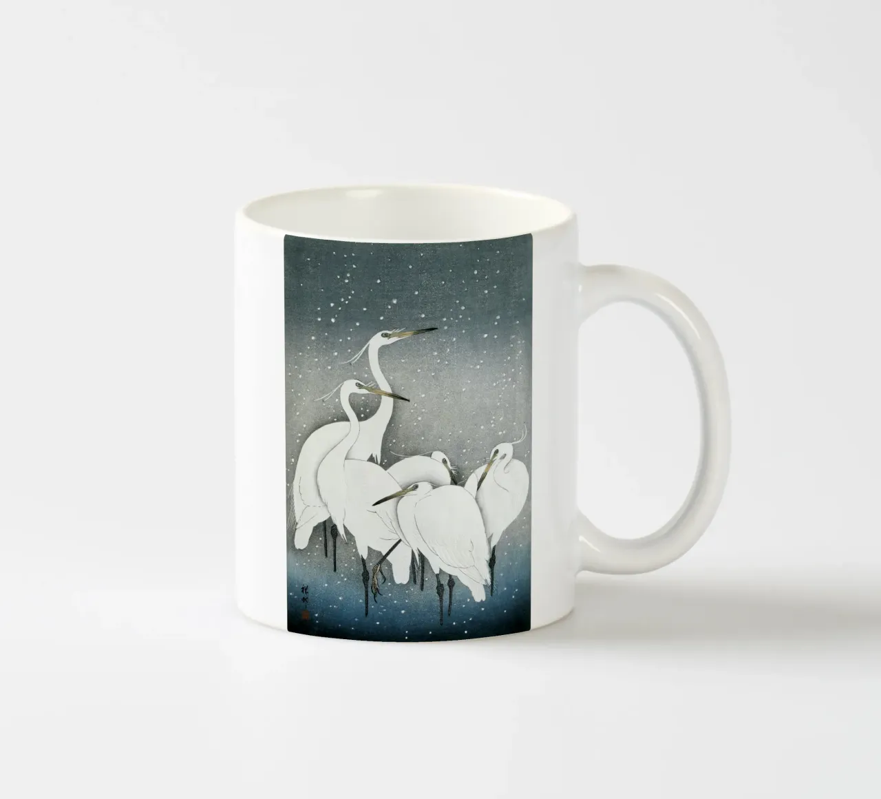 Ohara Koson - Group of Egrets tazza in ceramica da apoloprints