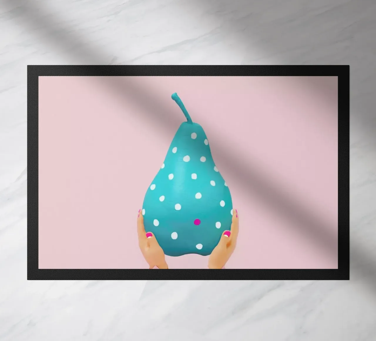 My, What a Big Pear You Have doormat by Juj Winn