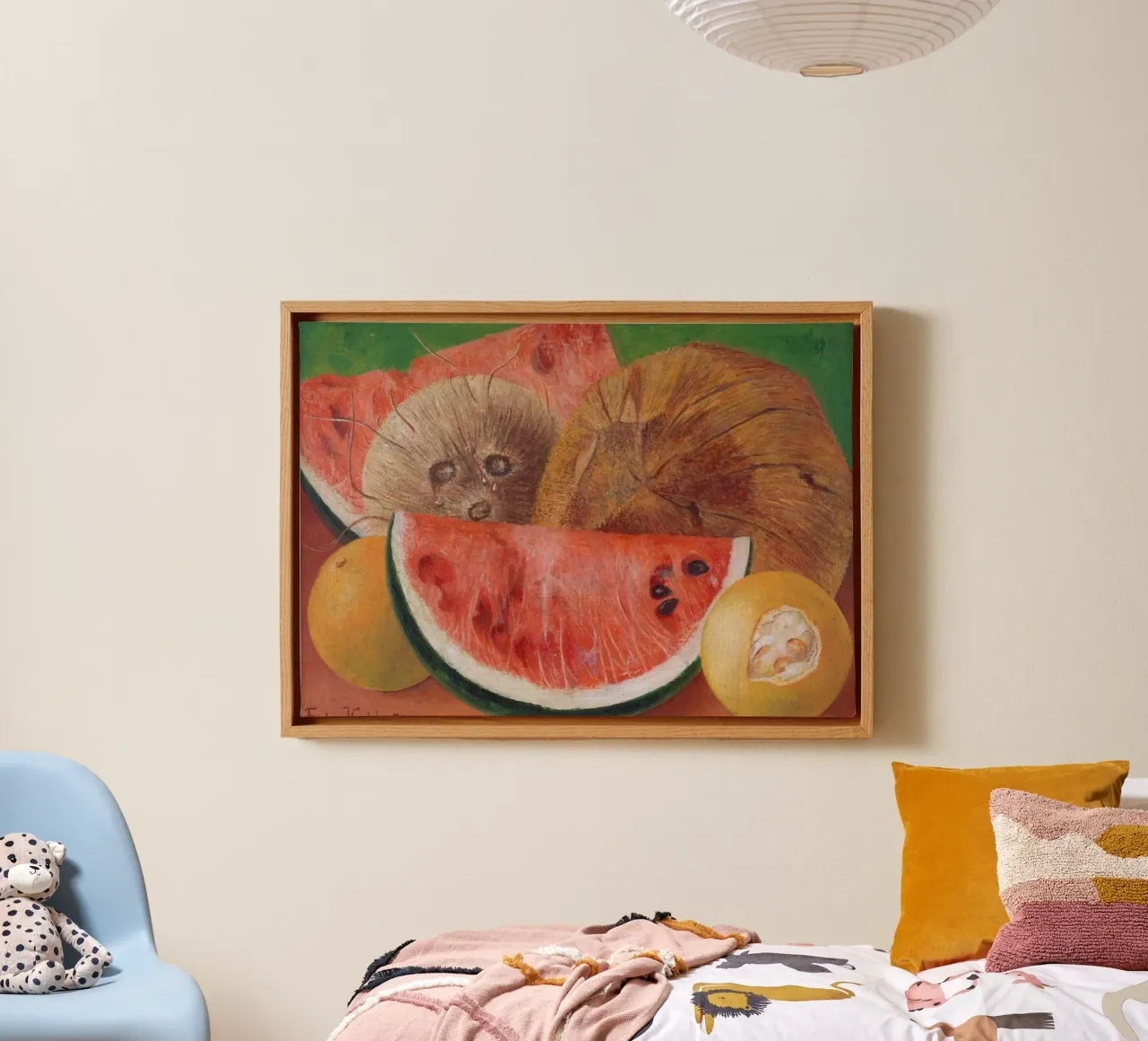 Frida Kahlo - Natura morta con noci di cocco e meloni tela da ARTOTHEK