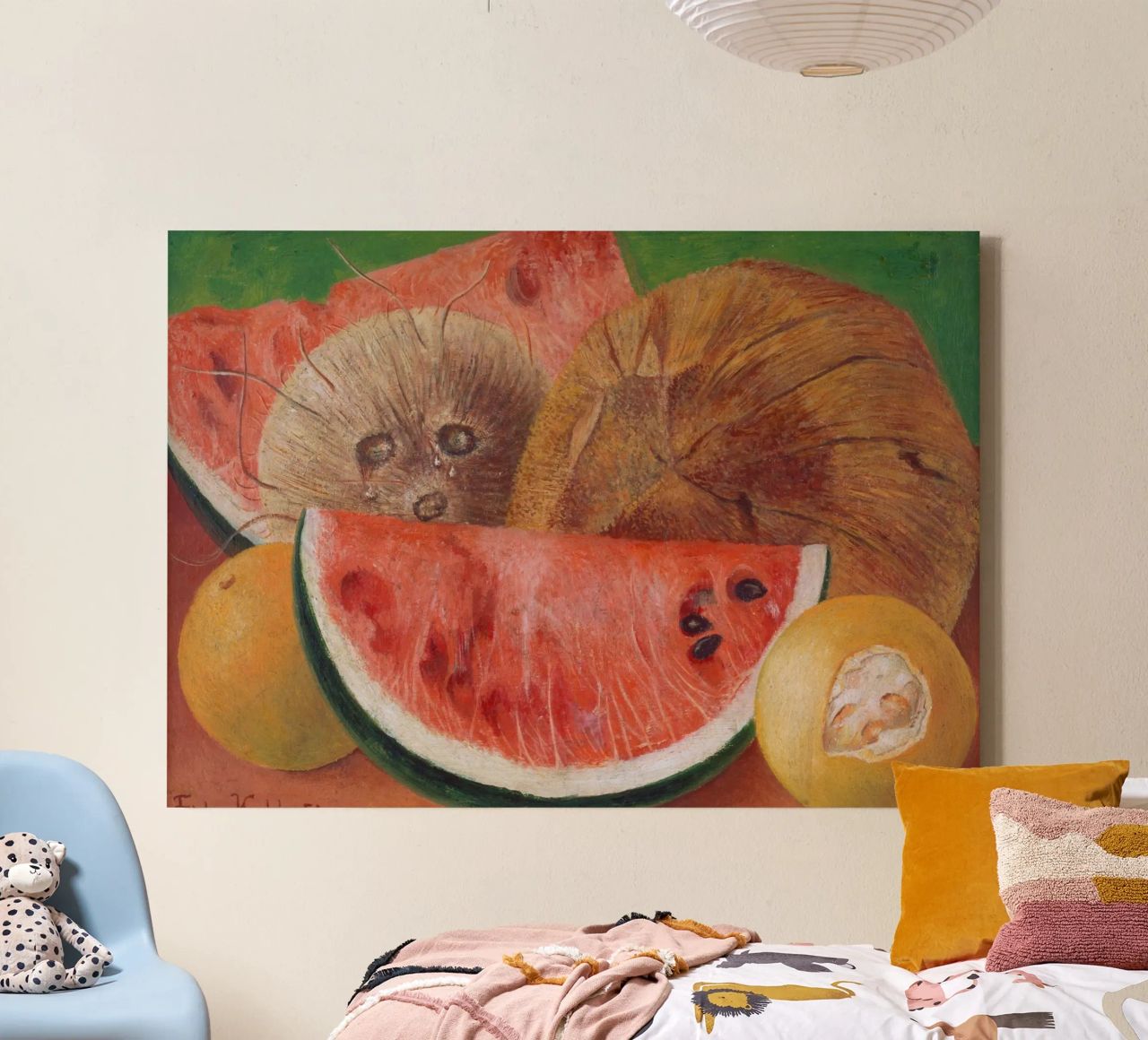 Frida Kahlo - Still life with coconuts and melons canvas by ARTOTHEK