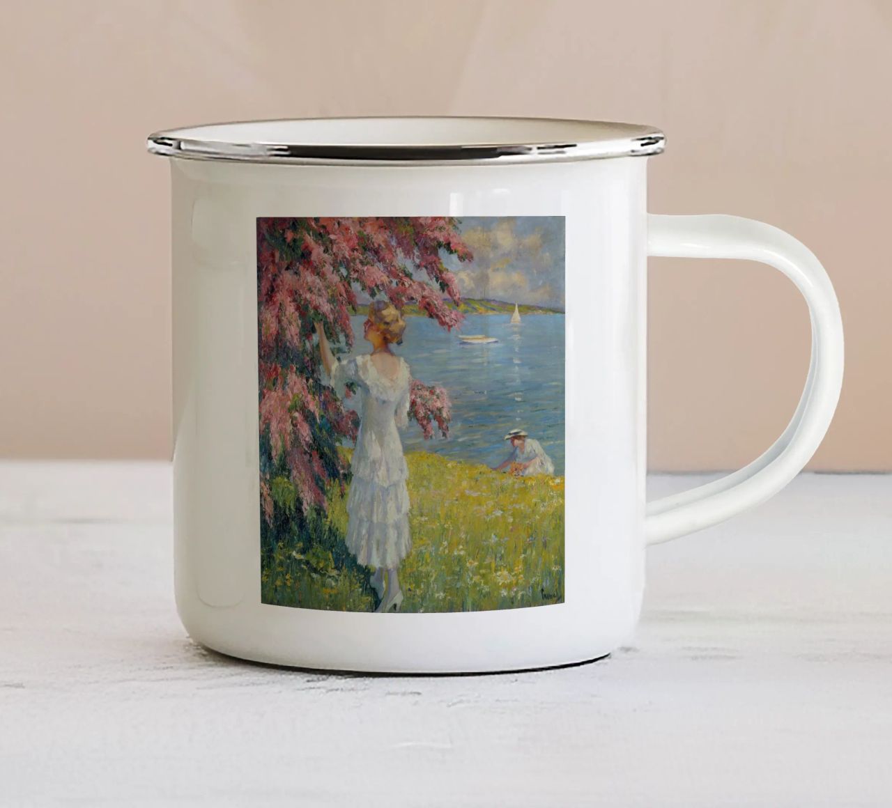 Edward Cucuel - Under the hawthorn enamel mug by ARTOTHEK