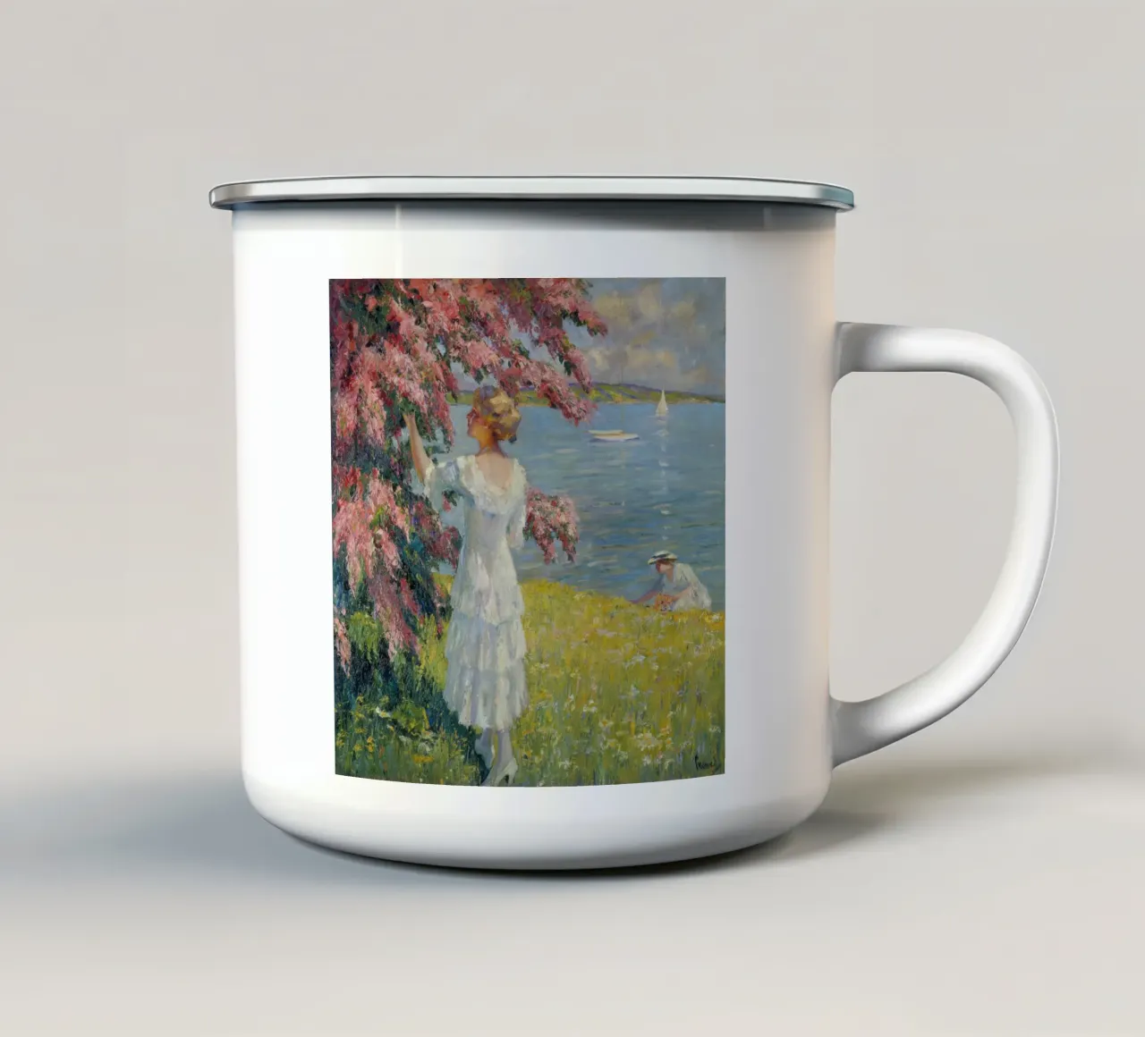 Edward Cucuel - Sotto il biancospino tazza in smalto da ARTOTHEK