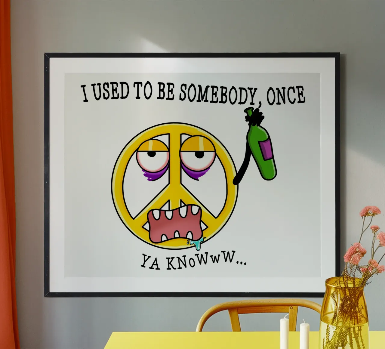 Pace da ubriachi poster con telaio in plastica da sillyindustries