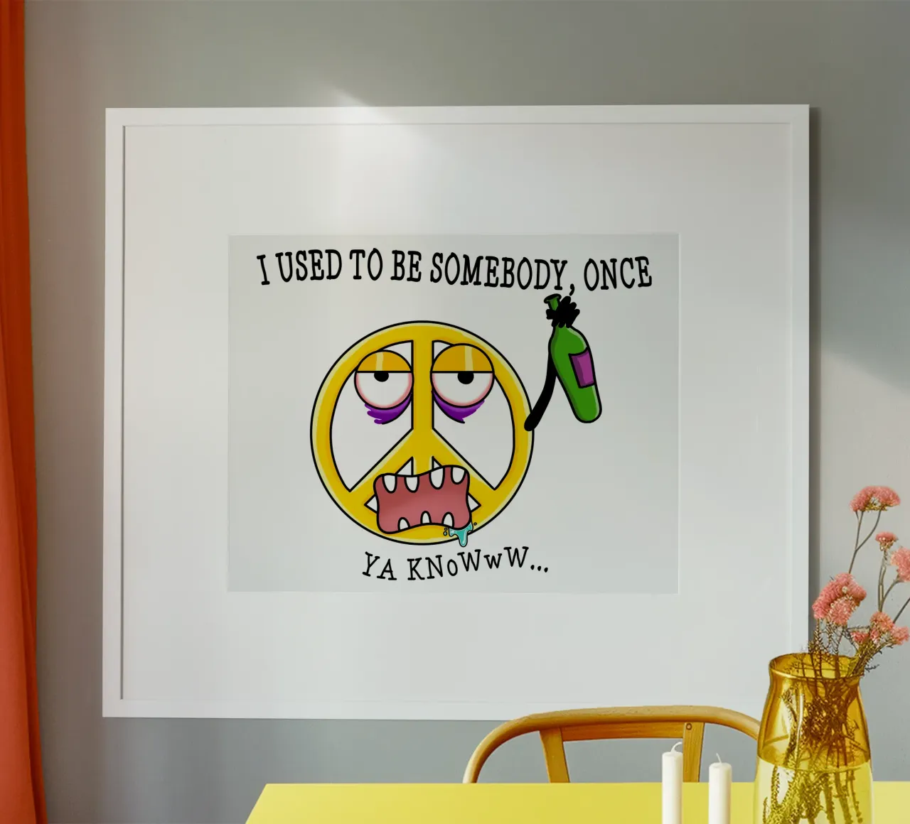 Pace da ubriachi poster con telaio in plastica da sillyindustries