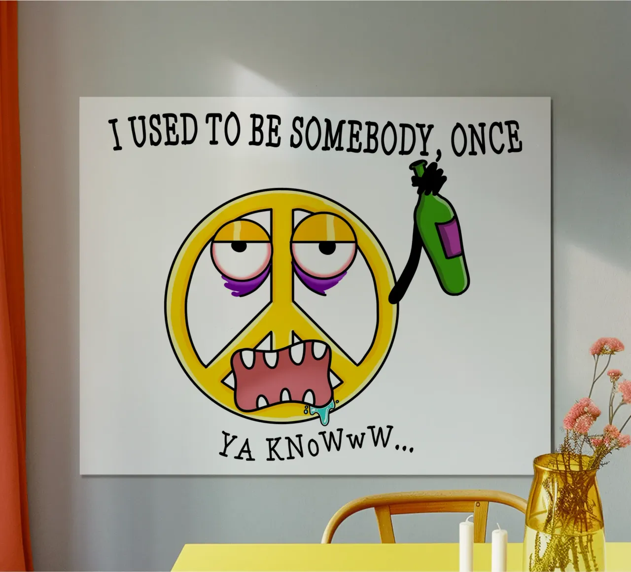 Pace da ubriachi poster con telaio in plastica da sillyindustries