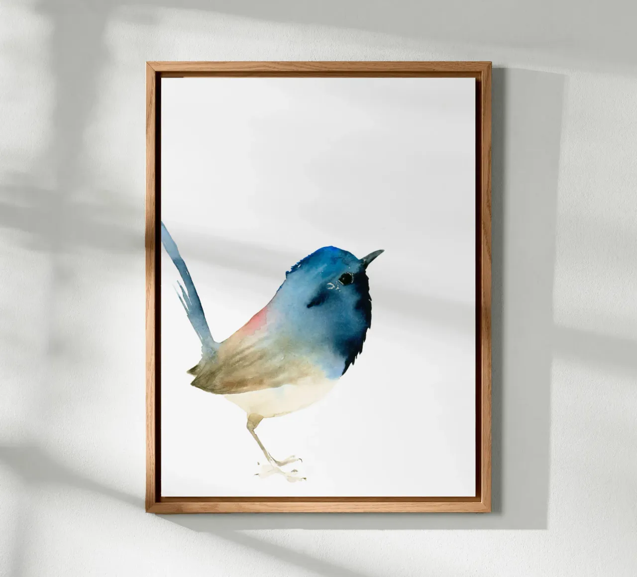 Uccello blu scuro alluminio dibond da Catherina Turk Aquarelle