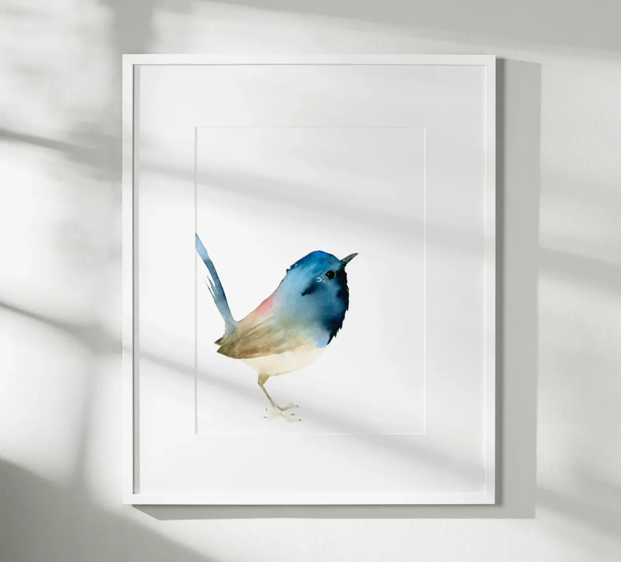 Uccello blu scuro carta hahnemühle da Catherina Turk Aquarelle