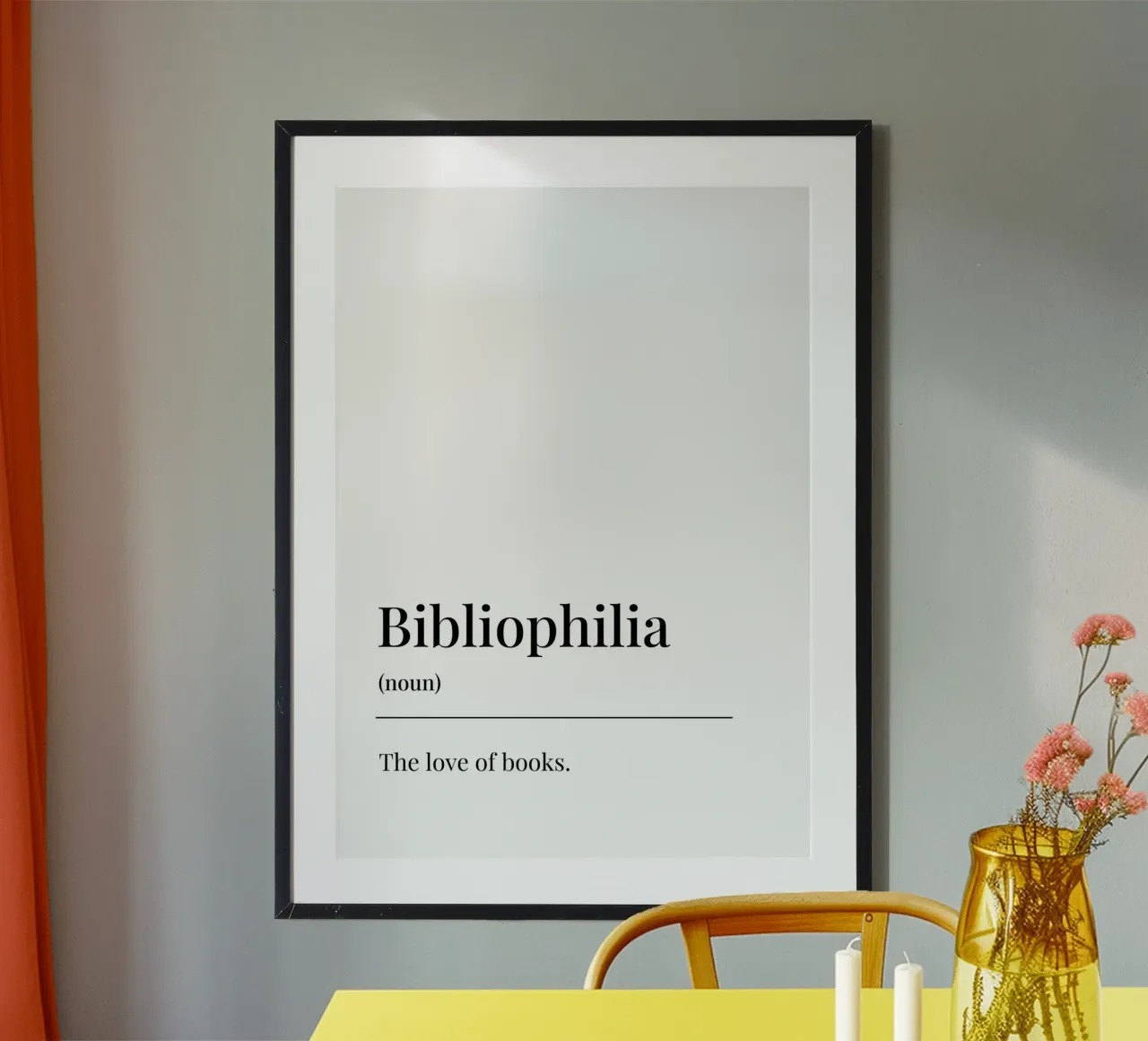 Bibliophilie Definition Poster von Paigaam Studio