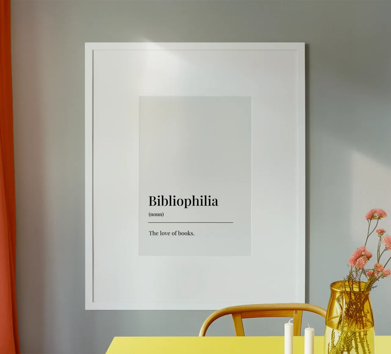 Bibliophilie Definition Poster von Paigaam Studio