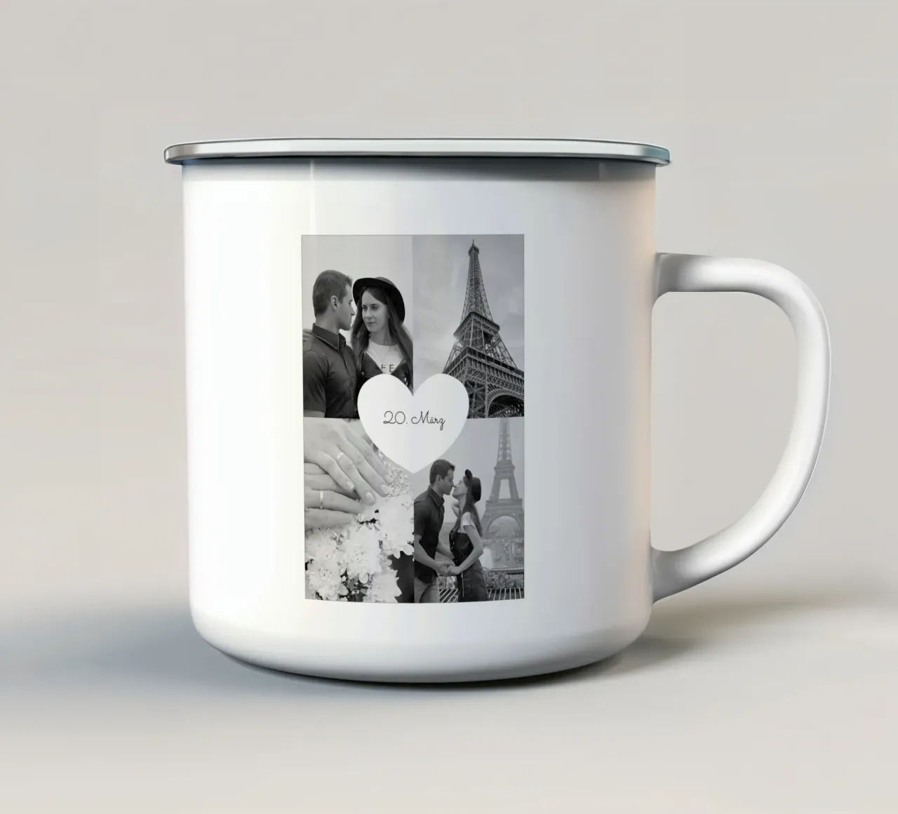 Lieblingstag - Jahrestag tazza in smalto da WORTSPIEL