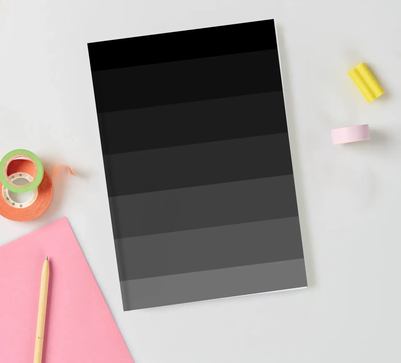 Black Gradient notebook by Paigaam Studio