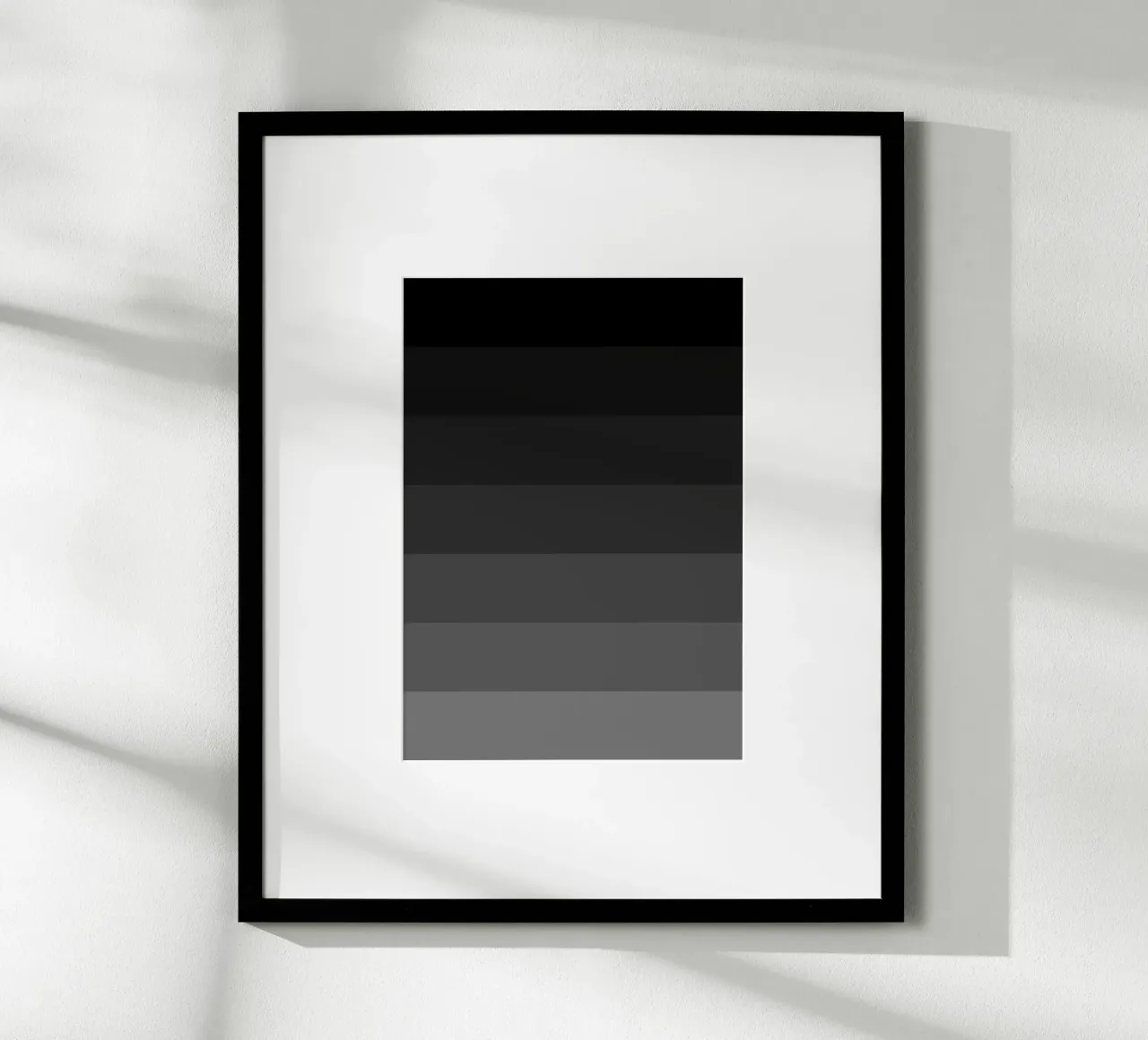Zwart Kleurverloop poster met aluminium frame van Paigaam Studio