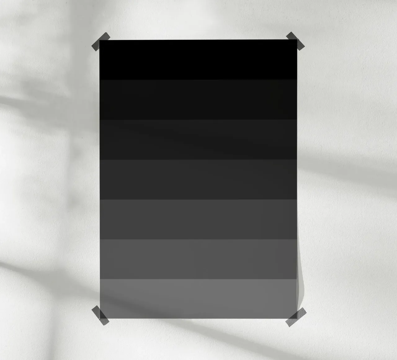 Zwart Kleurverloop poster met aluminium frame van Paigaam Studio
