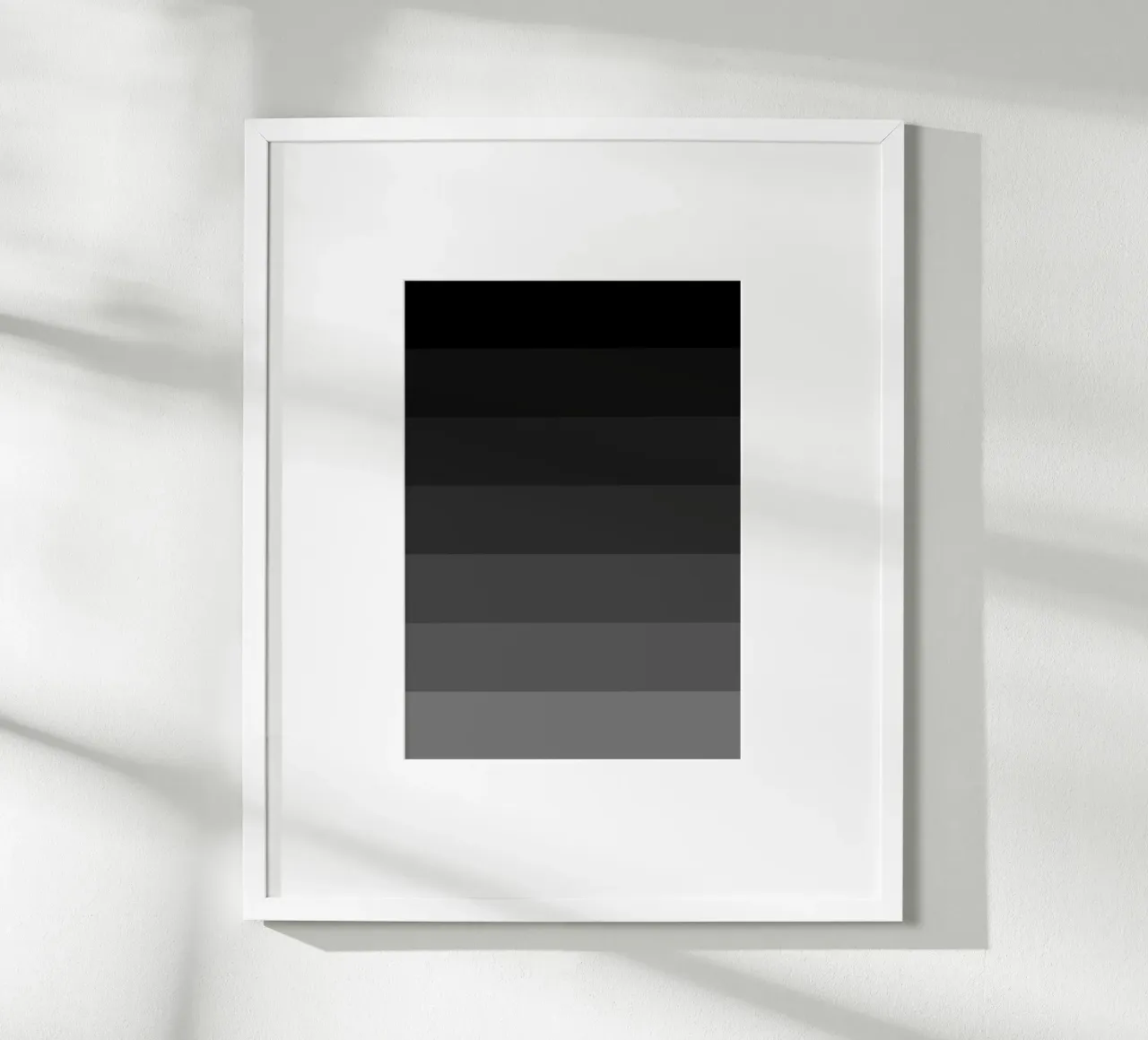 Zwart Kleurverloop poster met aluminium frame van Paigaam Studio