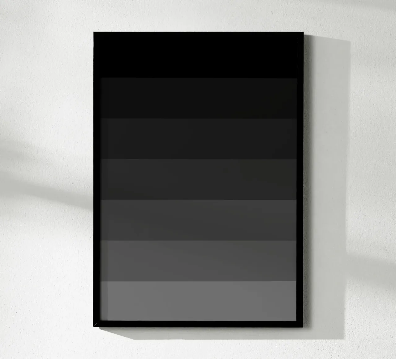 Zwart Kleurverloop poster met aluminium frame van Paigaam Studio