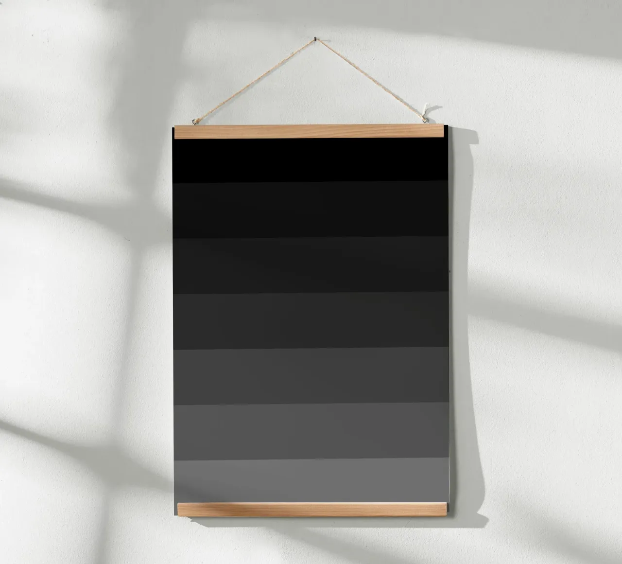 Zwart Kleurverloop poster met aluminium frame van Paigaam Studio