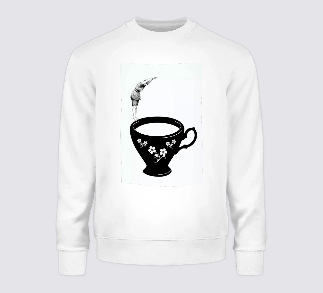 Kopfsprung in Teetasse felpa da Amy & Kurt