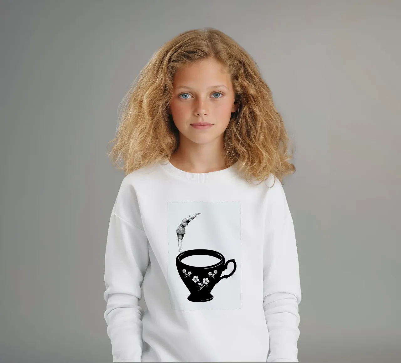 Kopfsprung in Teetasse felpa bambino da Amy & Kurt