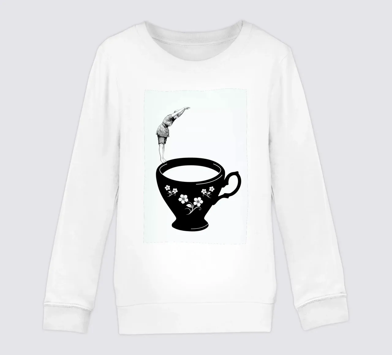 Kopfsprung in Teetasse felpa bambino da Amy & Kurt
