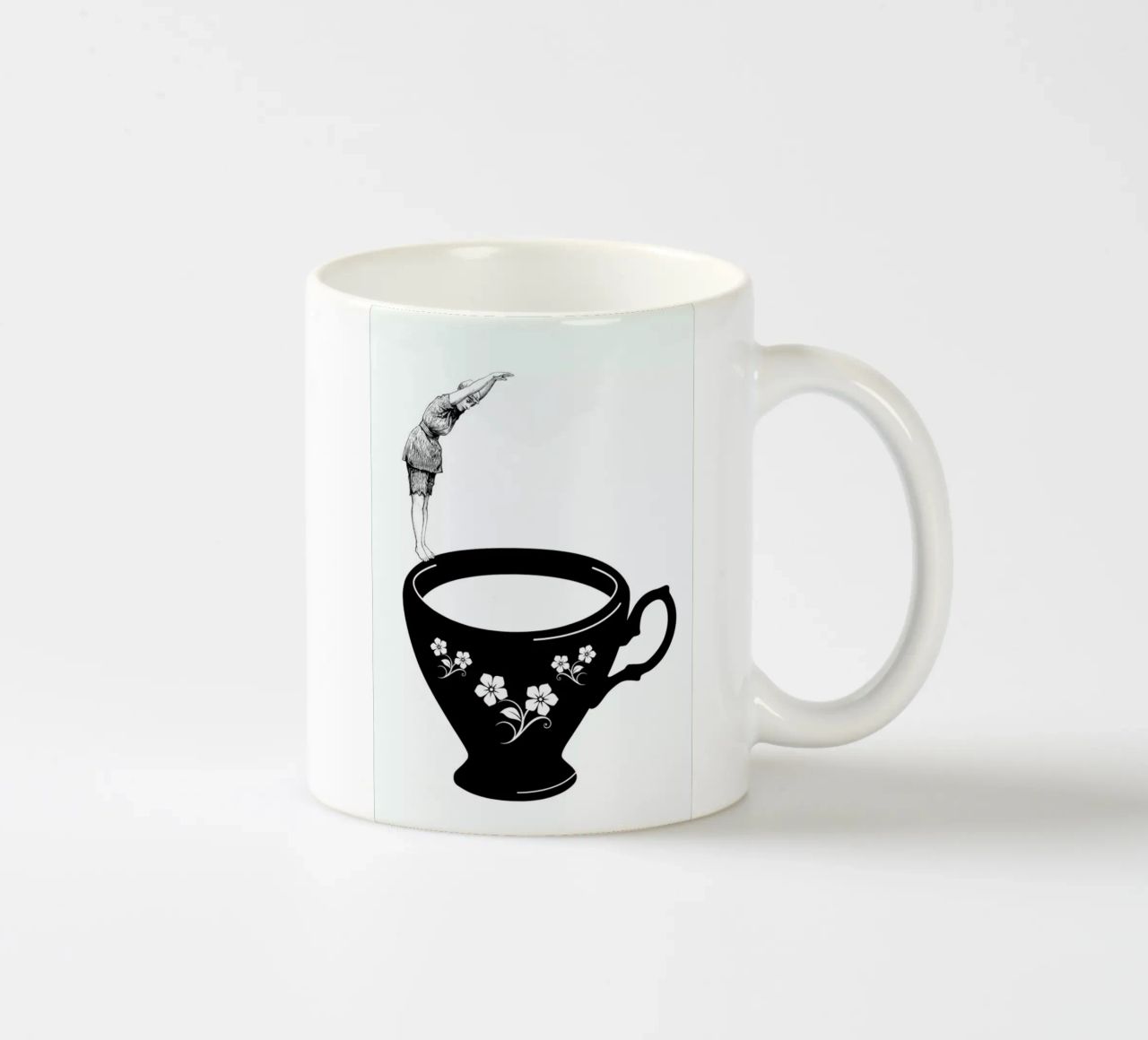 Kopfsprung in Teetasse ceramic mug by Amy & Kurt