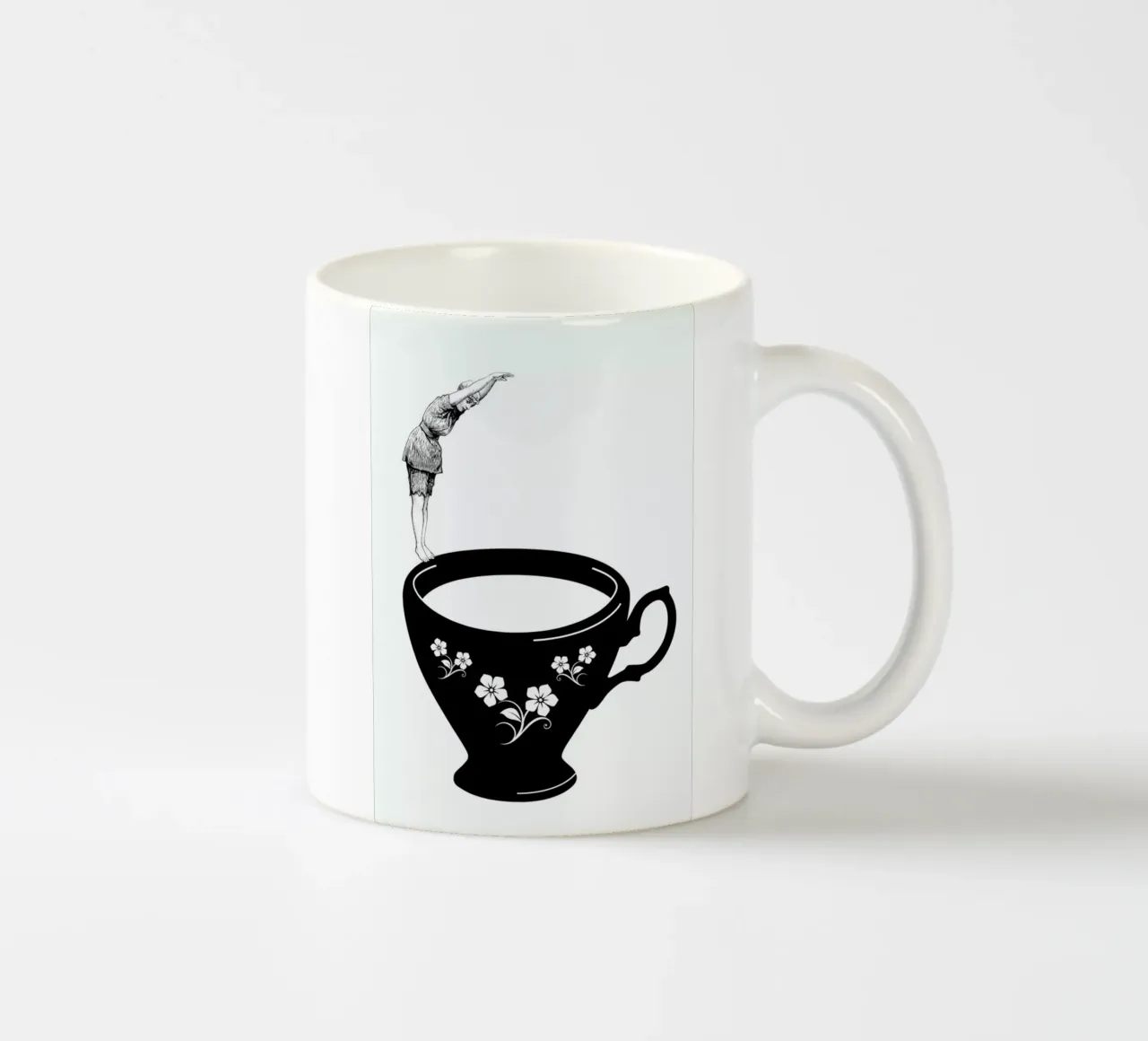 Kopfsprung in Teetasse taza de cerámica de Amy & Kurt