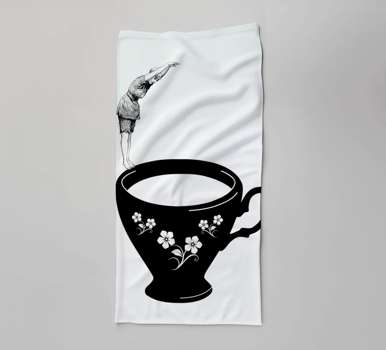 Kopfsprung in Teetasse toalla de baño de Amy & Kurt