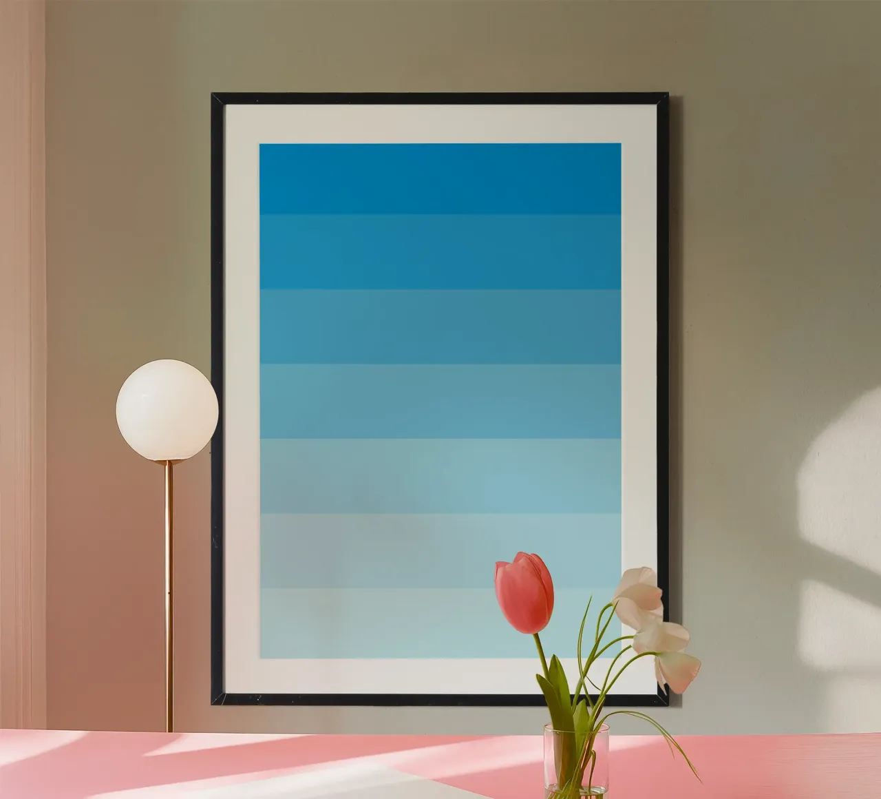 Blue Gradient poster by Paigaam Studio