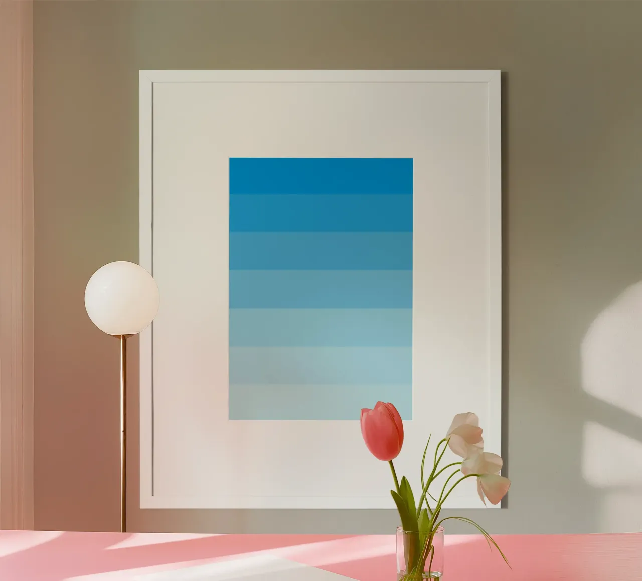 Blue Gradient poster by Paigaam Studio