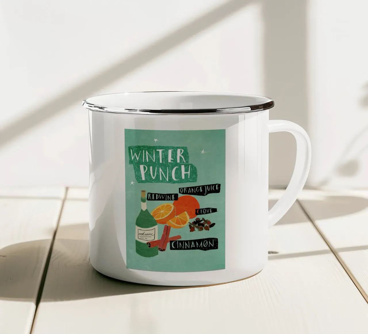 Glühwein tazza in smalto da Eva Wünsch