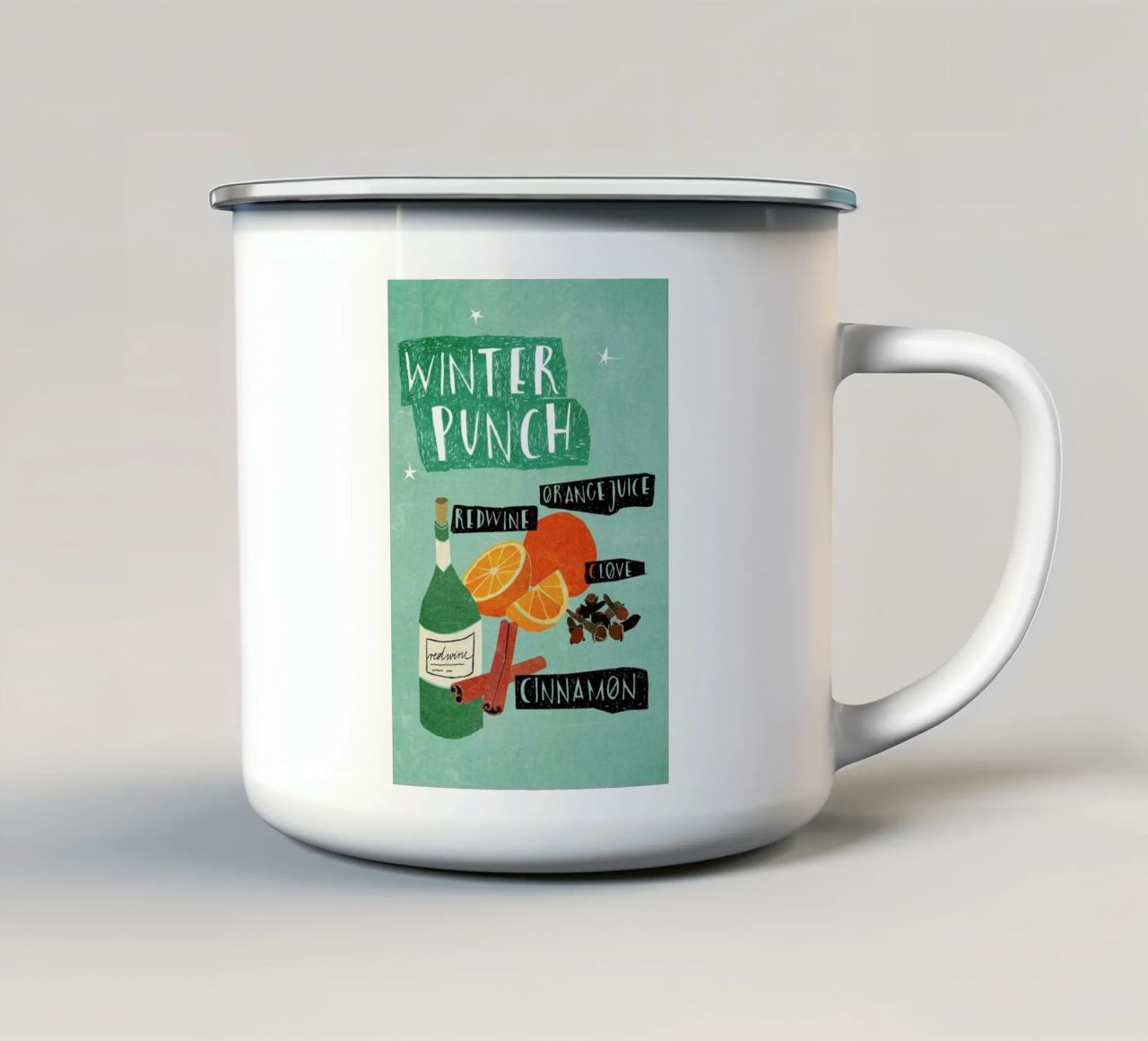 Glühwein tazza in smalto da Eva Wünsch