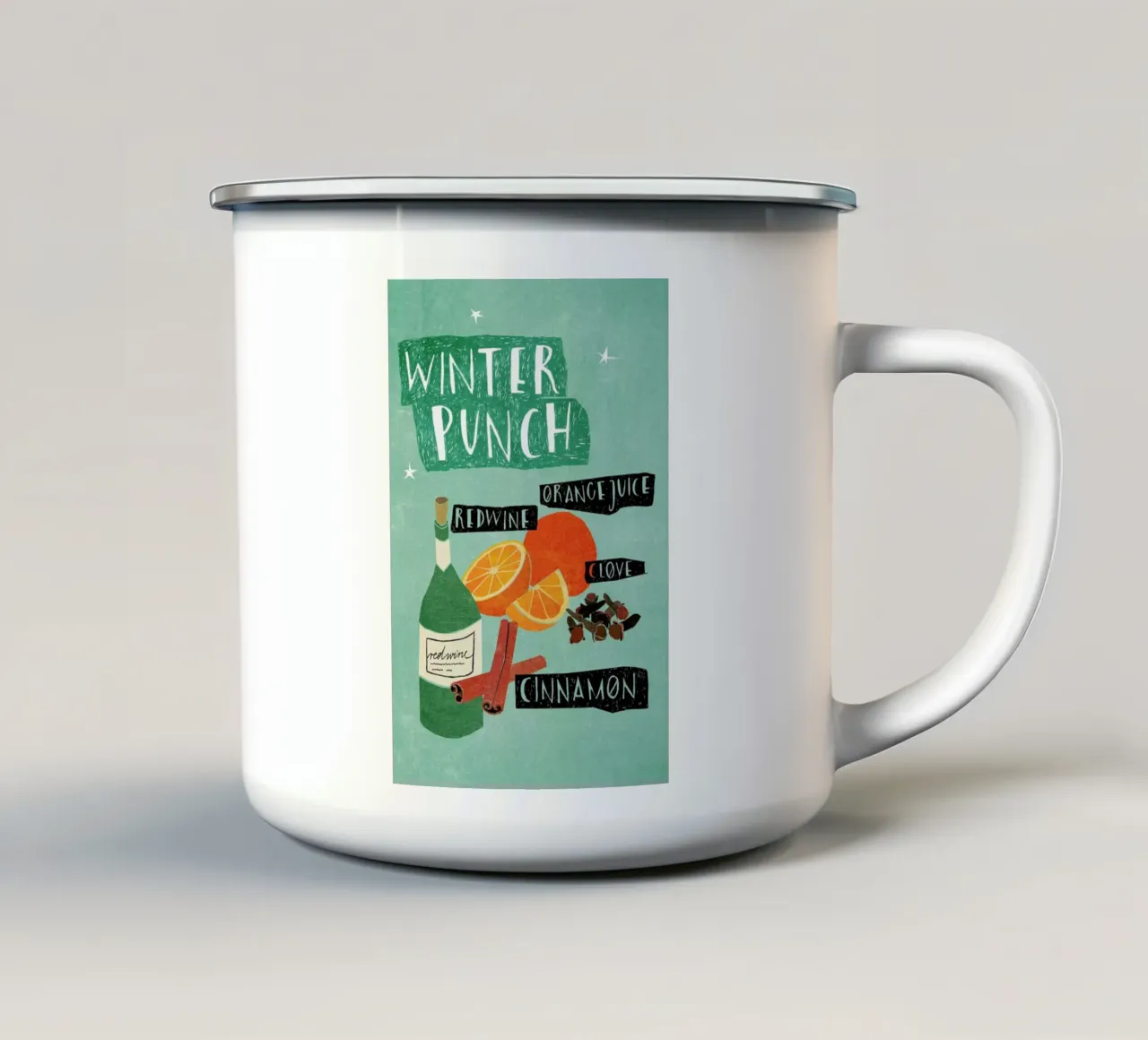 Glühwein taza de esmalte de Eva Wünsch