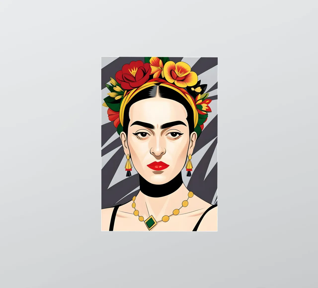 Frida Kahlo With Flowers In Hair sticker by ART DECO