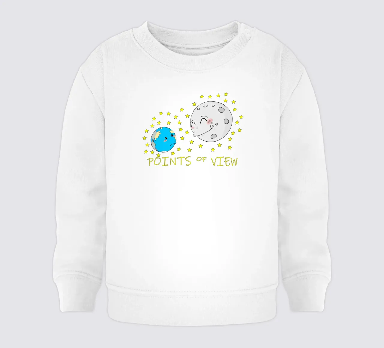 Points de vue Cute Kawaii Moon sweat pour bébé de sillyindustries