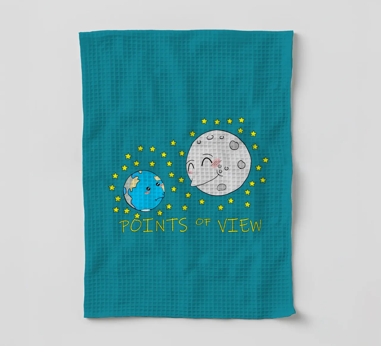 Points de vue Cute Kawaii Moon torchon de sillyindustries