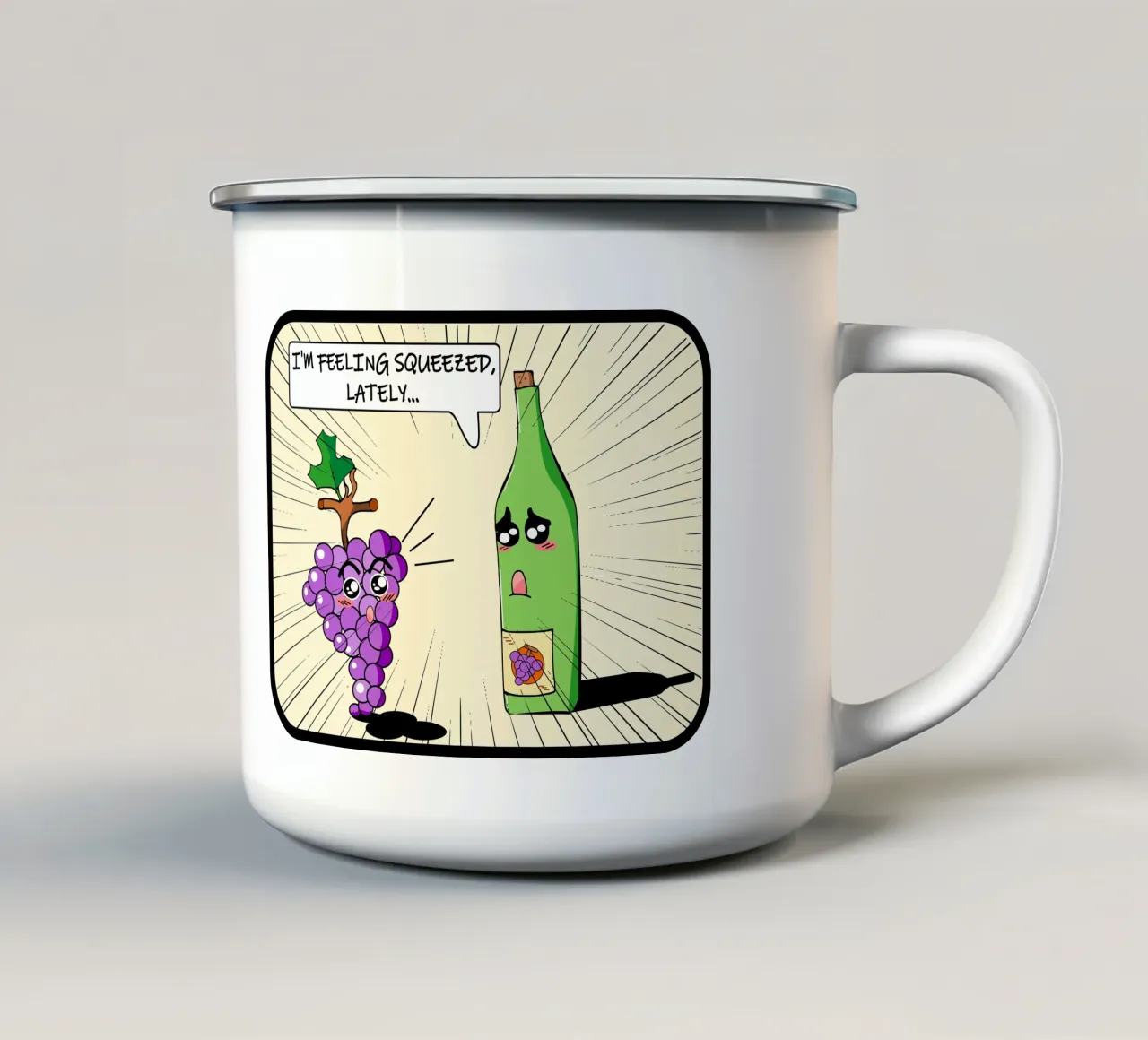 Sentirsi schiacciati tazza in smalto da sillyindustries