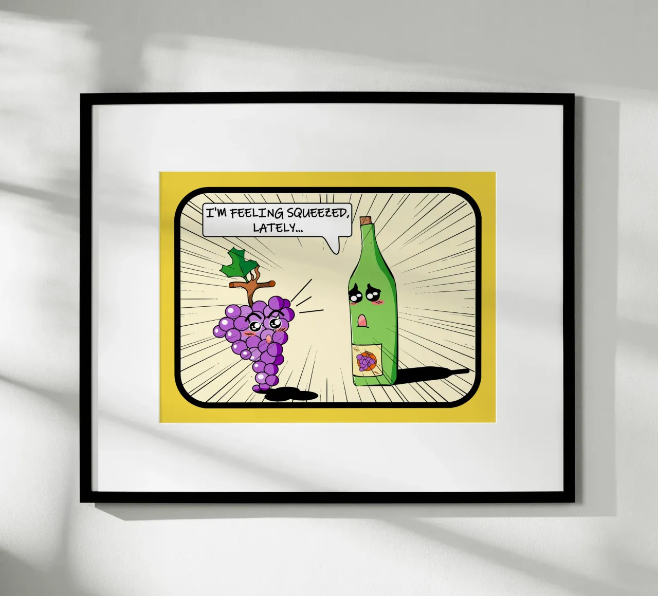 Sentirsi schiacciati poster con telaio in alluminio da sillyindustries