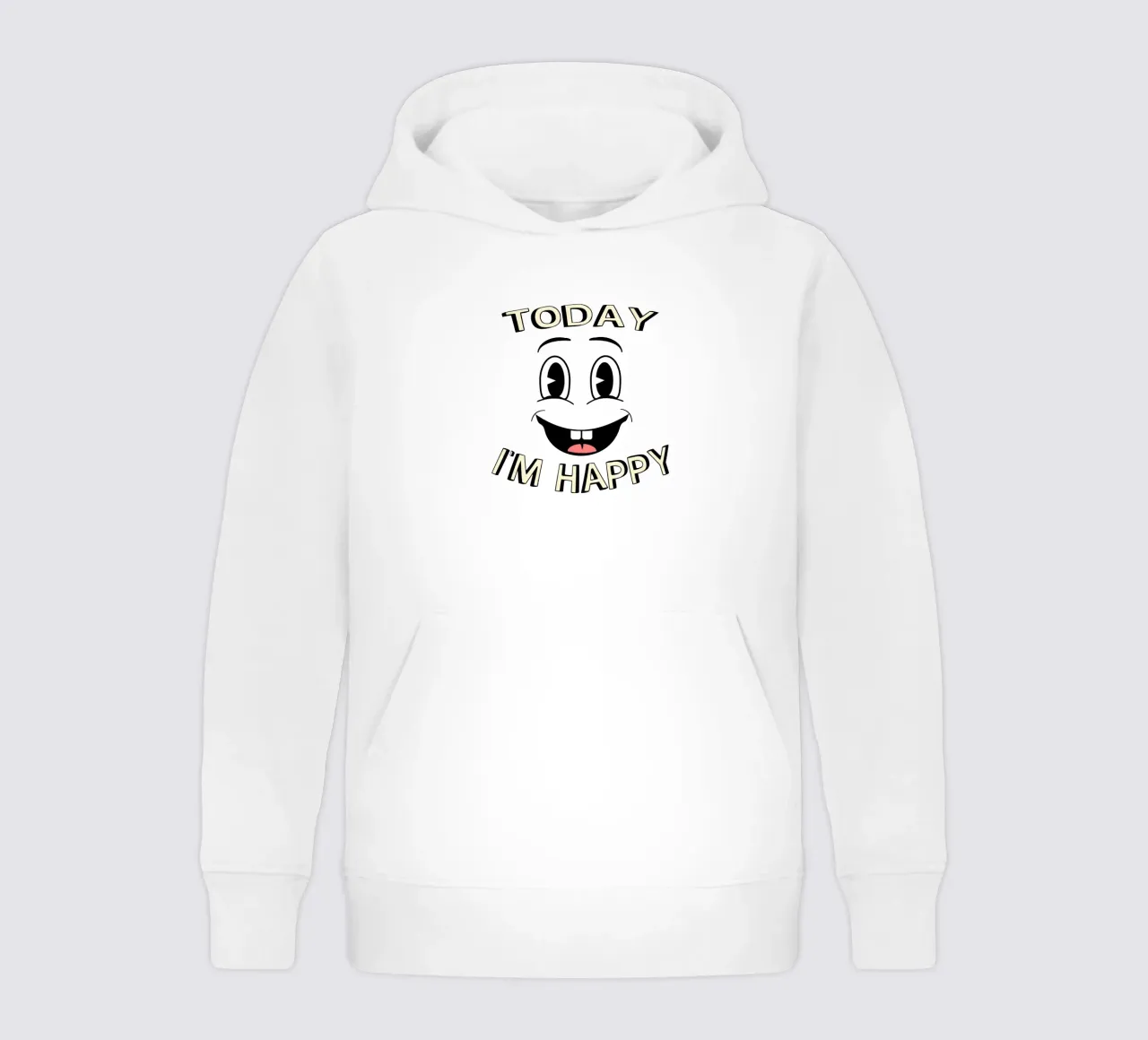 Today I'm Happy! kids hoodie by sillyindustries