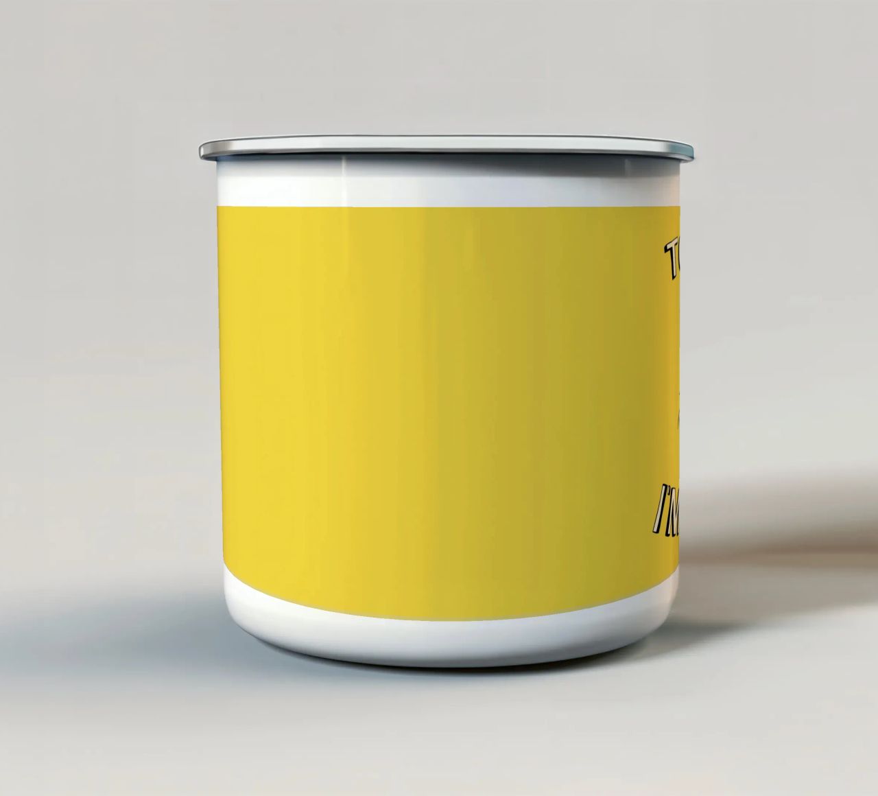 Oggi sono felice! tazza in smalto da sillyindustries