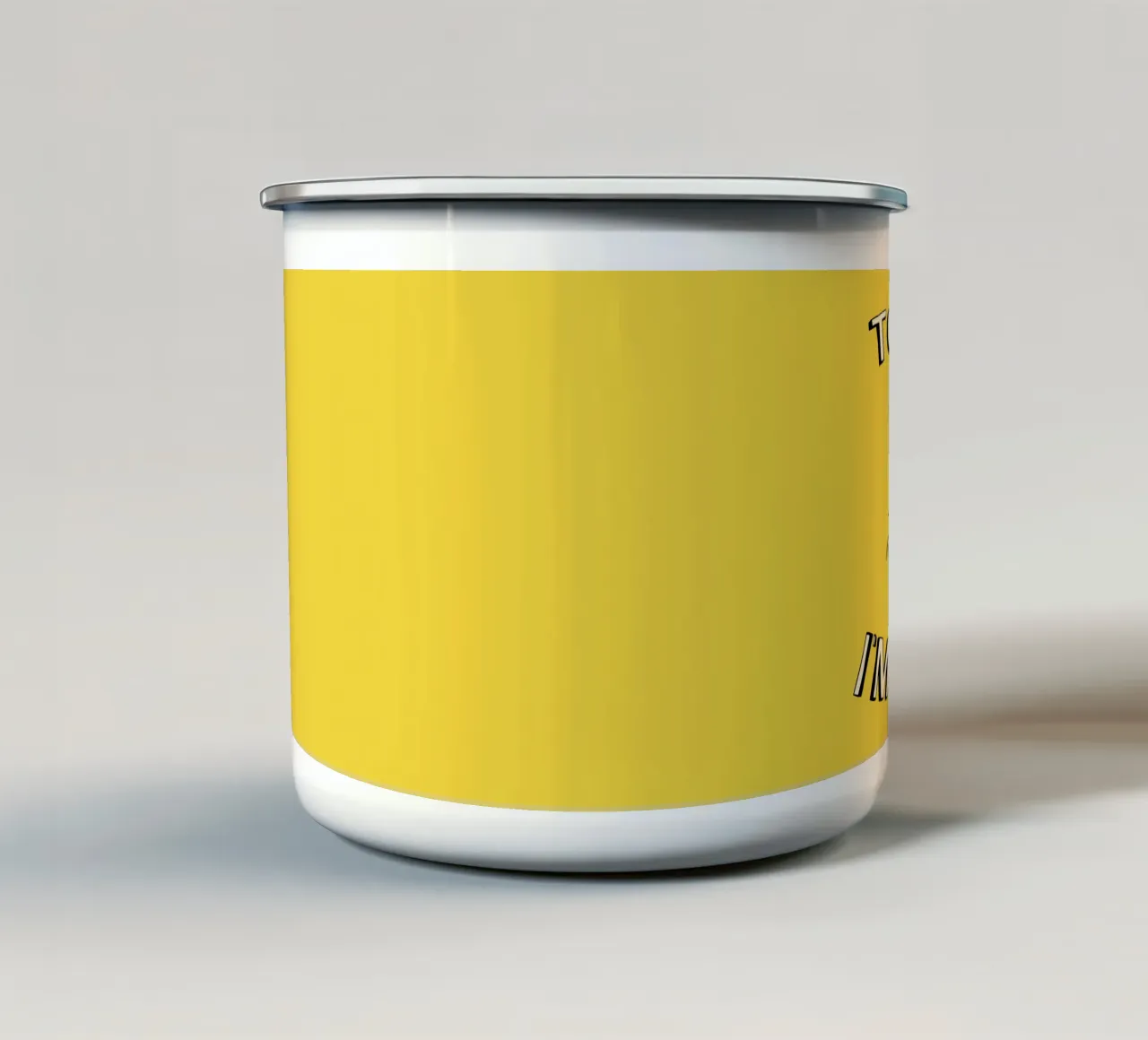 Oggi sono felice! tazza in smalto da sillyindustries