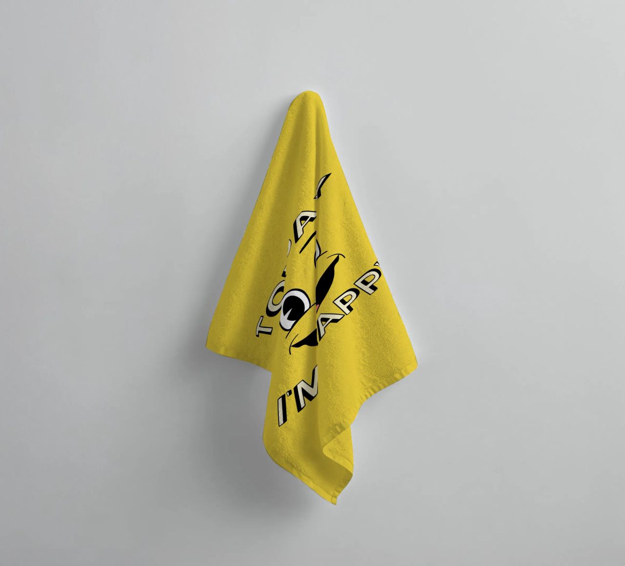 Oggi sono felice! asciugamano da bagno da sillyindustries