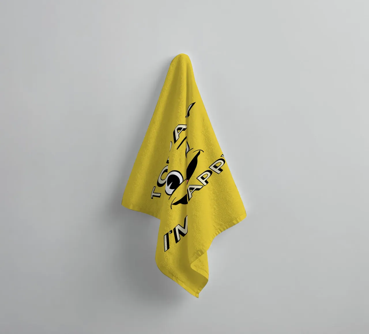 Oggi sono felice! asciugamano da bagno da sillyindustries