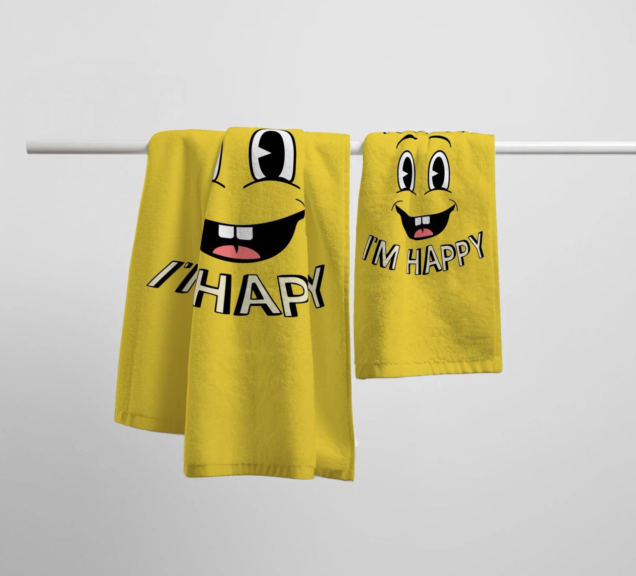 Oggi sono felice! asciugamano da bagno da sillyindustries