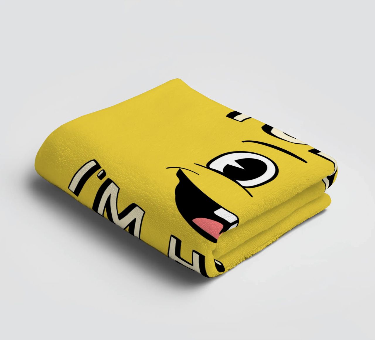 Oggi sono felice! asciugamano da bagno da sillyindustries