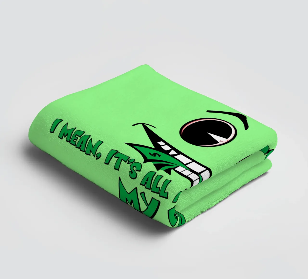 Simplemente sonríe toalla de baño de sillyindustries