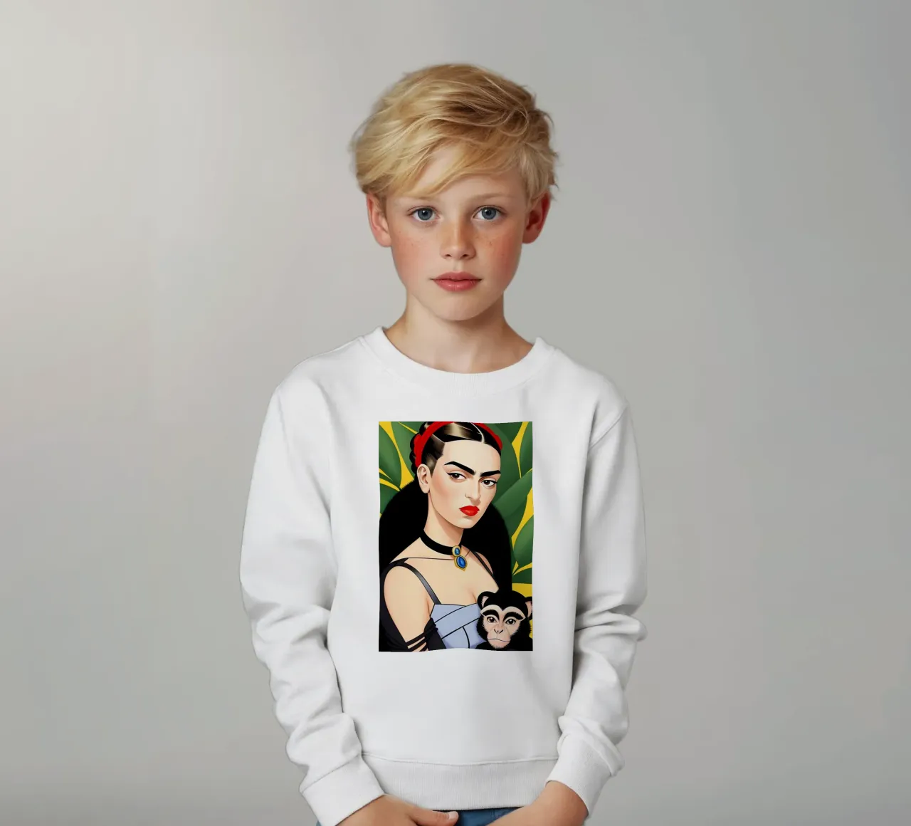 Frida Kahlo e la scimmia felpa bambino da ART DECO