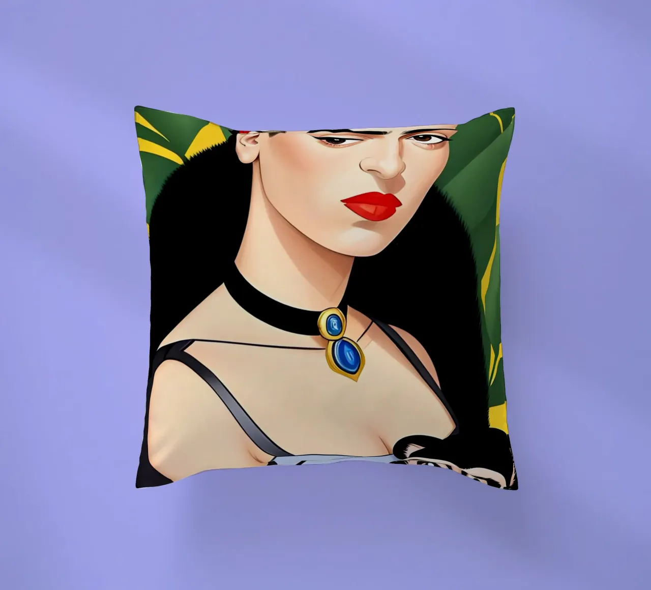Frida Kahlo e la scimmia cuscino da ART DECO