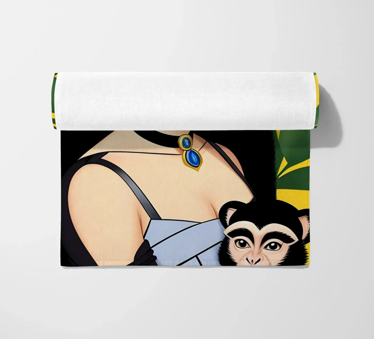 Frida Kahlo e la scimmia telo mare da ART DECO