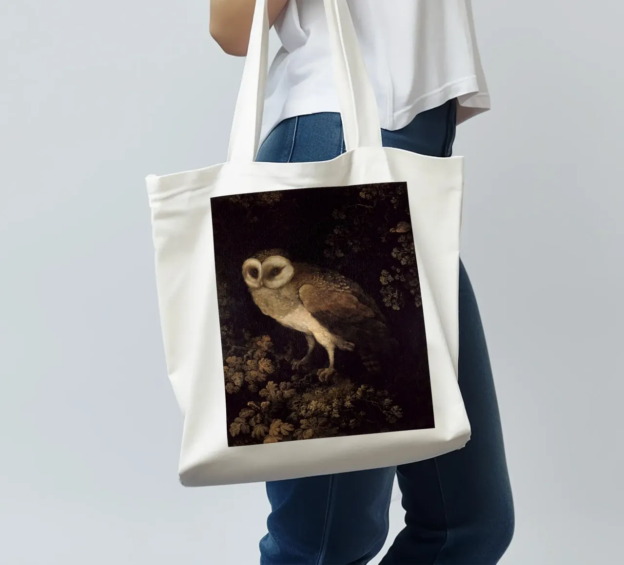 Owl borsa in juta da apoloprints