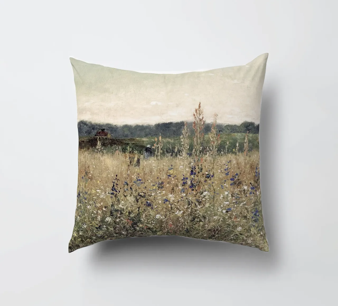 Flower Field Landscape cuscino da apoloprints